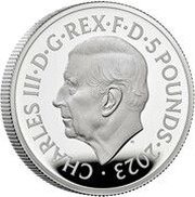 5 Pounds - Charles III King Arthur; Silver Proof obverse image