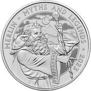 5 Pounds - Charles III Merlin, United Kingdom, 2023 reverse image