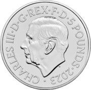 5 Pounds - Charles III Morgan Le Fay obverse image