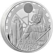 5 Pounds - Charles III Darth Vader and Emperor Palpatine; Silver Proof, United Kingdom, 2023 reverse image