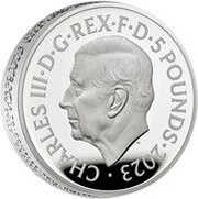 5 Pounds - Charles III Petition Crown, Shields; Silver Proof obverse image