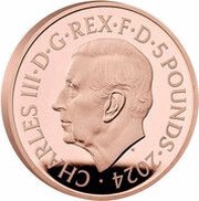 5 Pounds - Charles III Buckingham Palace; Gold Proof obverse image