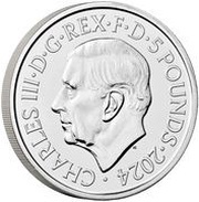 5 Pounds - Charles III Buckingham Palace obverse image