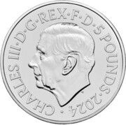 5 Pounds - Charles III Year of the Dragon obverse image