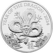 5 Pounds - Charles III Year of the Dragon, United Kingdom, 2024 reverse image