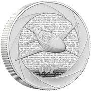 5 Pounds - Charles III Bond Films of the 1980s; Silver Proof, United Kingdom, 2024 reverse image