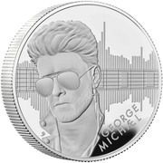 5 Pounds - Charles III George Michael; Silver Proof, United Kingdom, 2024 reverse image