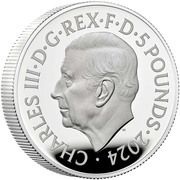 5 Pounds - Charles III Maid Marian; Silver Proof obverse image