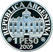 1 Peso 70th Anniversary of B.C.R.A. obverse image