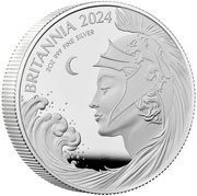 5 Pounds - Charles III 2 oz Fine Silver, United Kingdom, 2024 reverse image