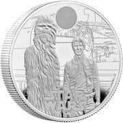 5 Pounds - Charles III Han Solo and Chewbacca; Silver Proof, United Kingdom, 2024 reverse image