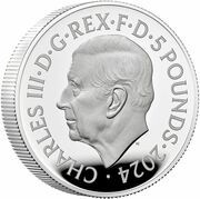 5 Pounds - Charles III Seymour Unicorn; Silver Proof obverse image