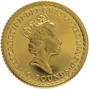 10 Pounds - Elizabeth II 3rd portrait; 1/10 oz Fine Gold obverse image