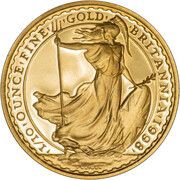 10 Pounds - Elizabeth II 4th portrait; 1/10 oz Fine Gold, United Kingdom, 1998-2012 reverse image