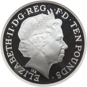 10 Pounds - Elizabeth II Pegasus; Silver Proof obverse image