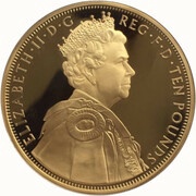 10 Pounds - Elizabeth II Diamond Jubilee; Gold Proof obverse image