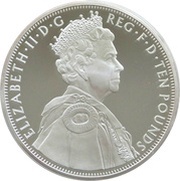 10 Pounds - Elizabeth II Diamond Jubilee: Silver Proof obverse image