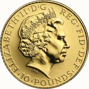 10 Pounds - Elizabeth II Year of the Horse; Fine Gold obverse image