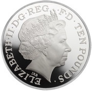 10 Pounds - Elizabeth II World War I; Silver Proof obverse image