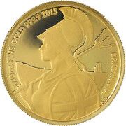 10 Pounds - Elizabeth II 5th portrait; 1/10 oz Fine Gold, United Kingdom, 2015 reverse image