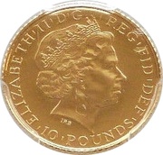 10 Pounds - Elizabeth II Year of the Sheep; Fine Gold obverse image