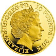 10 Pounds - Elizabeth II Winston Churchill; Gold Proof obverse image
