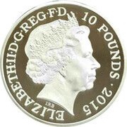 10 Pounds - Elizabeth II Winston Churchill; Silver Proof obverse image