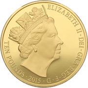 10 Pounds - Elizabeth II Longest Reign; Gold Proof obverse image