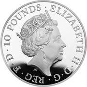 10 Pounds - Elizabeth II Year of the Monkey; Silver Proof obverse image