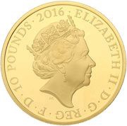 10 Pounds - Elizabeth II Queen’s 90th Birthday; Gold Proof obverse image