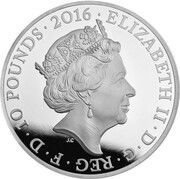 10 Pounds - Elizabeth II Queen’s 90th Birthday; Silver Proof obverse image