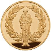 10 Pounds - Elizabeth II Soldier; Gold Proof, United Kingdom, 2017 reverse image