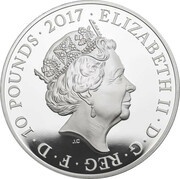 10 Pounds - Elizabeth II Soldier; Silver Proof obverse image