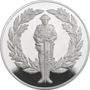 10 Pounds - Elizabeth II Soldier; Silver Proof, United Kingdom, 2017 reverse image
