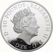 10 Pounds - Elizabeth II Four Generations of Royalty; Silver Proof obverse image
