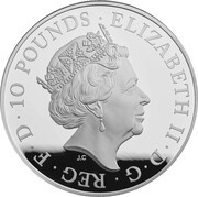10 Pounds - Elizabeth II Armistice; Silver Proof obverse image