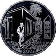 1 Peso Jorge Luis Borges reverse image