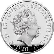 10 Pounds - Elizabeth II Year of the Pig; Silver Proof obverse image