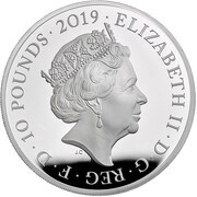 10 Pounds - Elizabeth II The Crown Jewels; Silver Proof obverse image