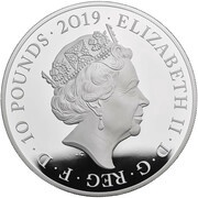 10 Pounds - Elizabeth II Queen Victoria and Prince Albert; Silver Proof obverse image