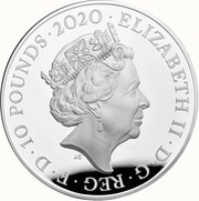 10 Pounds - Elizabeth II The Three Graces; Silver Piedfort obverse image