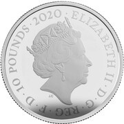 10 Pounds - Elizabeth II James Bond; Silver Proof obverse image