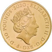 10 Pounds - Elizabeth II King George III; Gold Proof obverse image