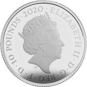10 Pounds - Elizabeth II The band Queen; Silver Proof obverse image