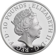 10 Pounds - Elizabeth II Year of The Ox; Silver Proof obverse image