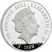 10 Pounds - Elizabeth II James I; Silver Piedfort obverse image