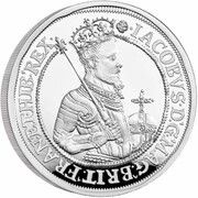 10 Pounds - Elizabeth II James I; Silver Piedfort, United Kingdom, 2022 reverse image