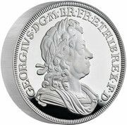 10 Pounds - Elizabeth II George I; Silver Piedfort, United Kingdom, 2022 reverse image