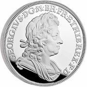 10 Pounds - Elizabeth II George I; Silver Proof, United Kingdom, 2022 reverse image