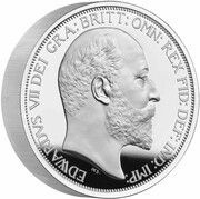 10 Pounds - Elizabeth II Edward VII; Silver Piedfort, United Kingdom, 2022 reverse image